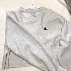 cropped champion crew neck
